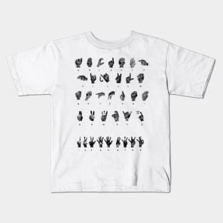 Sign Language Alphabet Kids T-Shirt